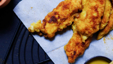 Poulets panés au curry