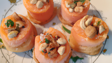 Paupiettes de saumon et noix de Saint-Jacques