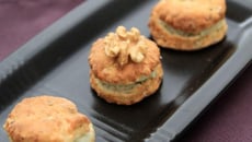 Bouchées à la Fourme d'Ambert, patate douce et aux noix