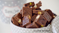 Fudge au chocolat et fruits secs