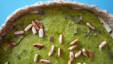 Tarte aux champignons et ail des ours