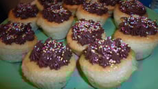 Cupcake cœur chocolat et aromatisé citron