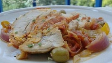 Rôti de dinde farci au delice rubis