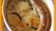 Chipolatas et son gratin endives et courgettes