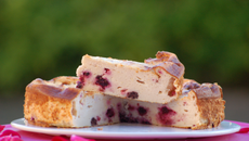 Gâteau léger au fromage blanc 0% et fruits