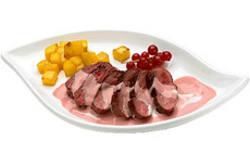 Magrets de canard au Philadelphia et à la mangue