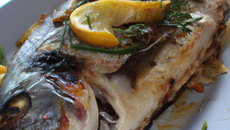 Daurade Royale rôtie au four, aux saveurs vanillées