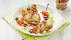 Râbles de lapin aux olives et tomates confites