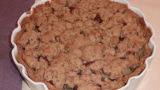 Tarte crumble poire chocolat et spéculoos