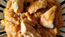 Risotto au poulet épicé