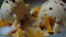 Glace aux fruits de la passion et noix de coco