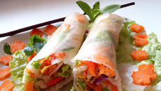 Nems de carpaccio aux légumes