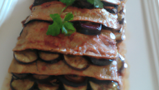 Feuilleté coulis d'aubergine