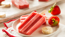 Bâtonnets glacés à la fraise