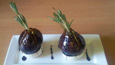 Crottins de chèvre aux figues et miel