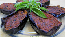Aubergines farcies rapides