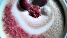 Cappuccino de fruits rouges