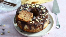 Gâteau marbré sans four