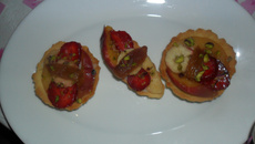 Tartelettes à la crème pâtissière et aux fruits