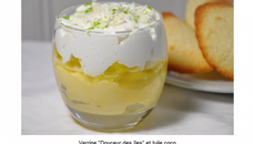 Verrine "Douceur des îles" et tuiles craquantes à la noix de coco