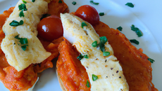 Haddock en brandade et tartine à la tomate