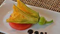 Fleurs de courge/chèvre/pastèque