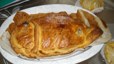 Tourte aux St Jacques et saumon poireaux