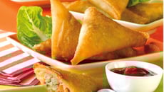 Samoussas aux légumes et au bœuf haché