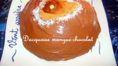 Dacquoise mangue-chocolat