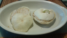 Pâtissons farcis au chèvre et aux noix