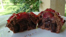 Muffins chocolat cerise