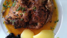 Bécasse de mer rôtie à l'huile d'olive