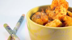 Crevettes sautées à l'ananas