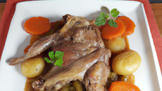 Fricassée de lapin à la paysanne traditionnelle