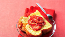 Tartine aux fraises