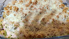 Gratin de pâtes lardons-mozzarella