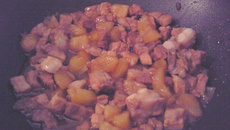 Porc caramel pommes confites