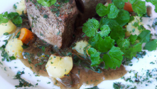 Bricks d'agneau à la coriandre et au bleu