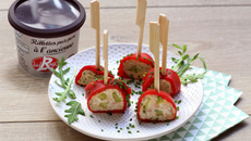 Bouchées apéritives de piquillos farcis aux rillettes pur porc Bahier