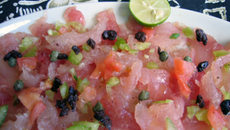 Carpaccio de thon blanc