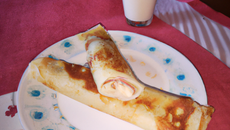 Crêpes faciles avec du lait en poudre!