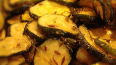 Courgettes à l'ail et au cumin à l'Actifry