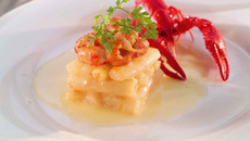 Salsifis au beurre fondu d'écrevisses