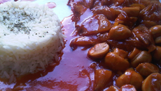 Escalope de dinde, sauce chasseur aromatisée au cidre