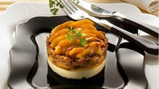 Parmentier de confit de canard aux pommes