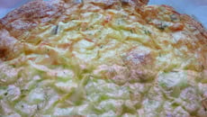 Tarte sans pâte au crabe et au poireau