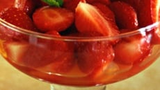 Soupe de fraises à l'orange