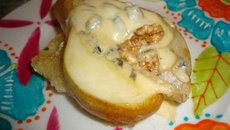 Tartines de poires, Roquefort, noix et miel !