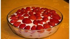 Tiramisu aux fraises et limoncello