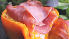 Poivrons farcis façon œuf cocotte